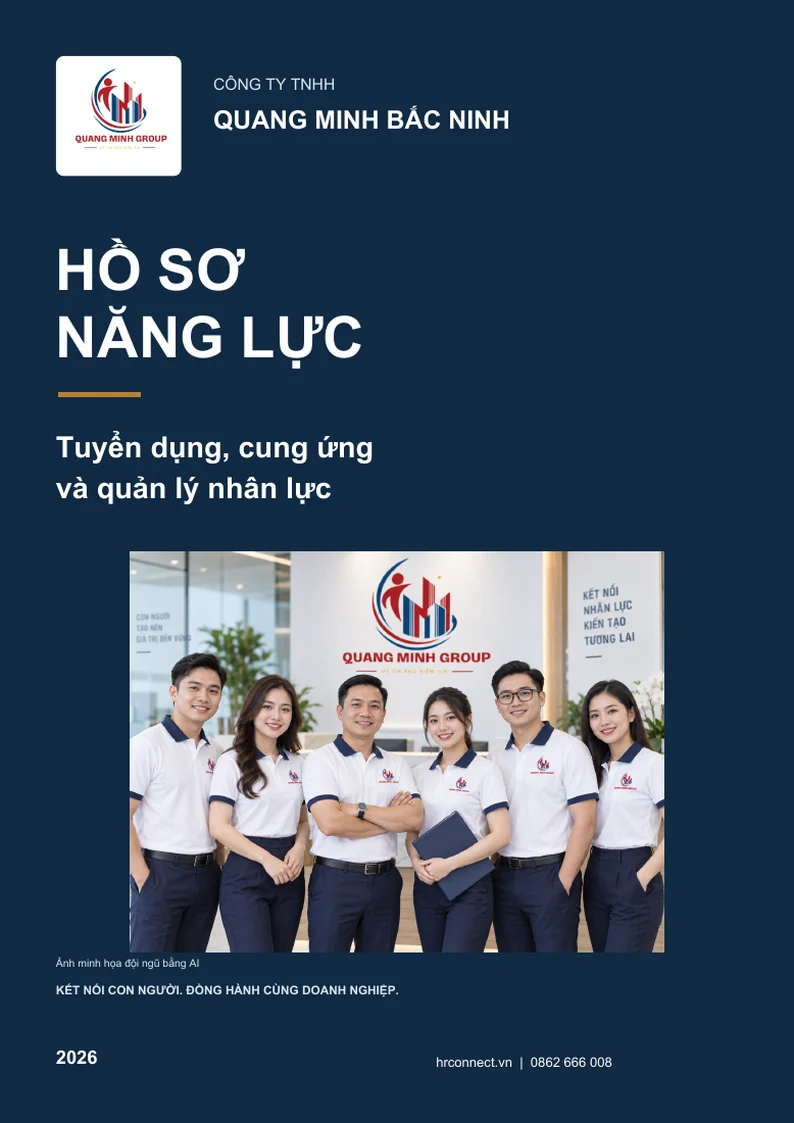 Bìa Hồ sơ năng lực Công ty TNHH Quang Minh Bắc Ninh
